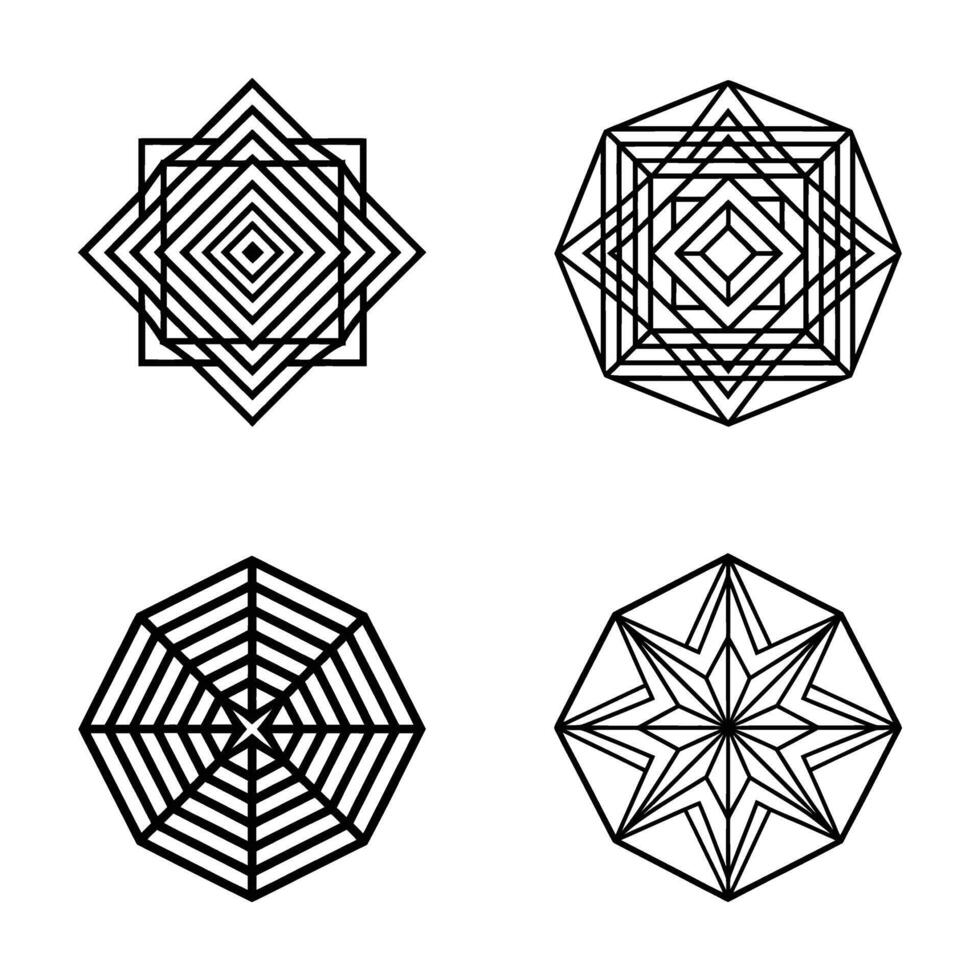 Hypnotic Abstract Background with Geometric Optical Illusion Patterns vector