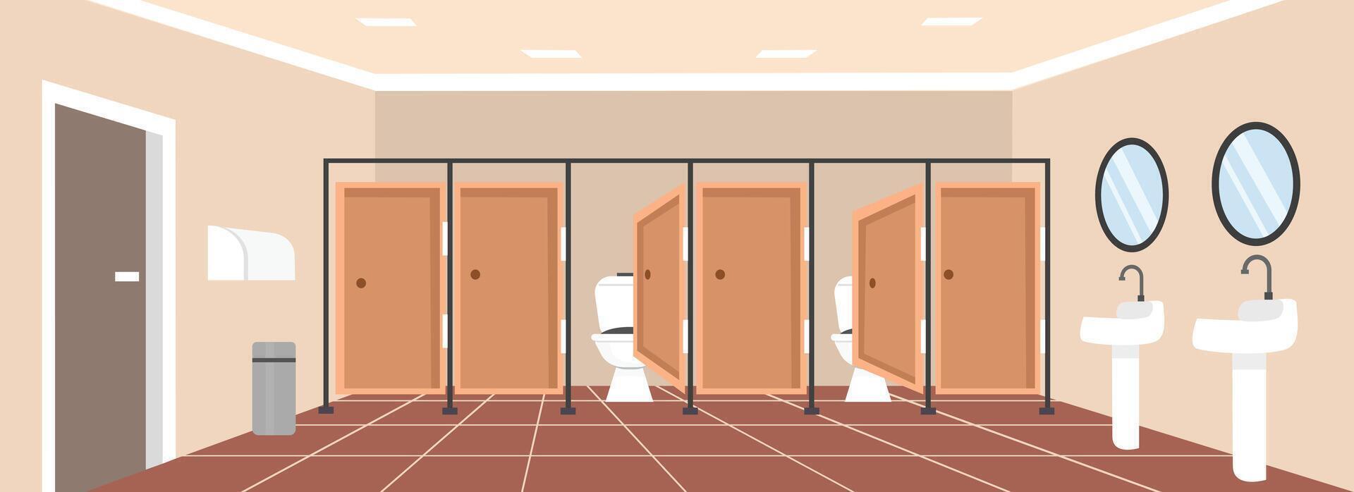 Modern bathroom interior design vector