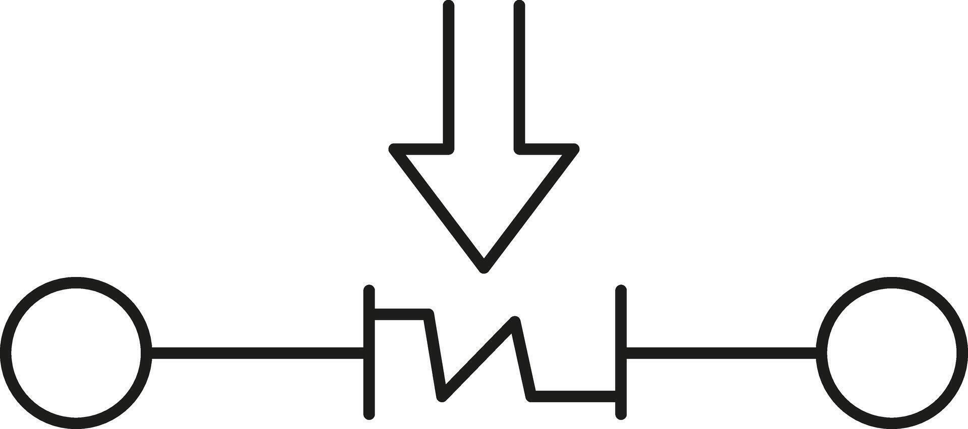 Electrical schematic symbol for a fuse vector