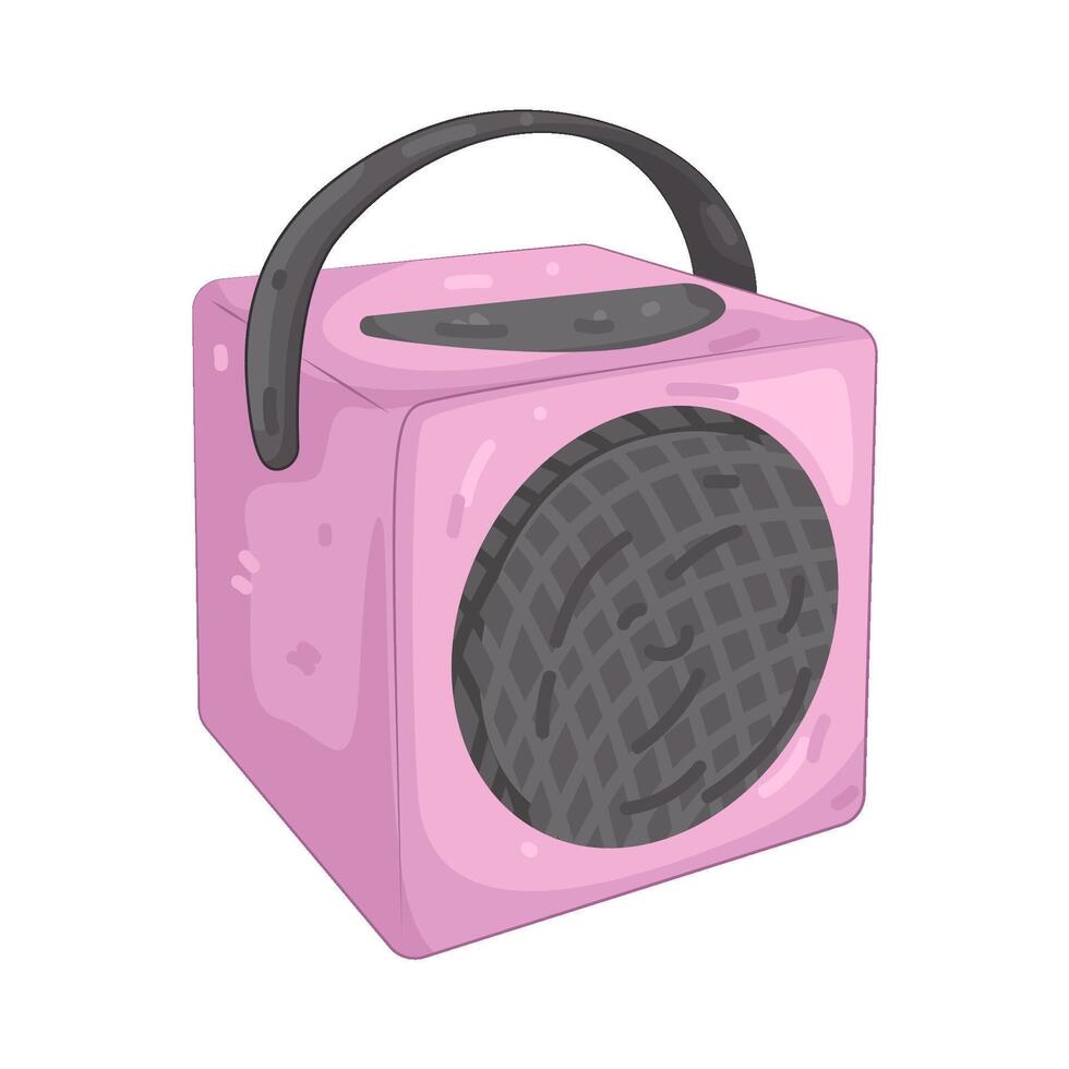 Illustration of a Portable Pink Speaker vector