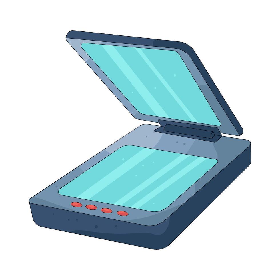 Illustration of a Flatbed Scanner vector