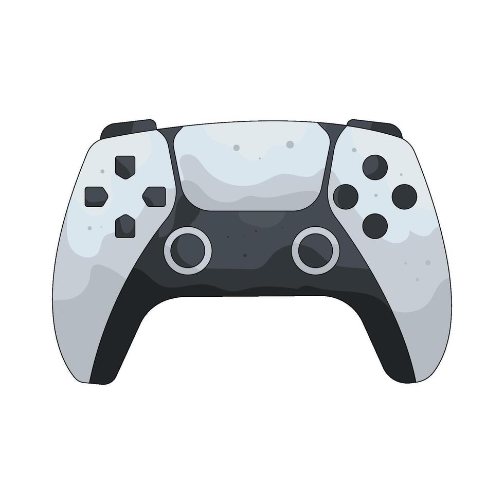 Illustration of a White Game Controller vector