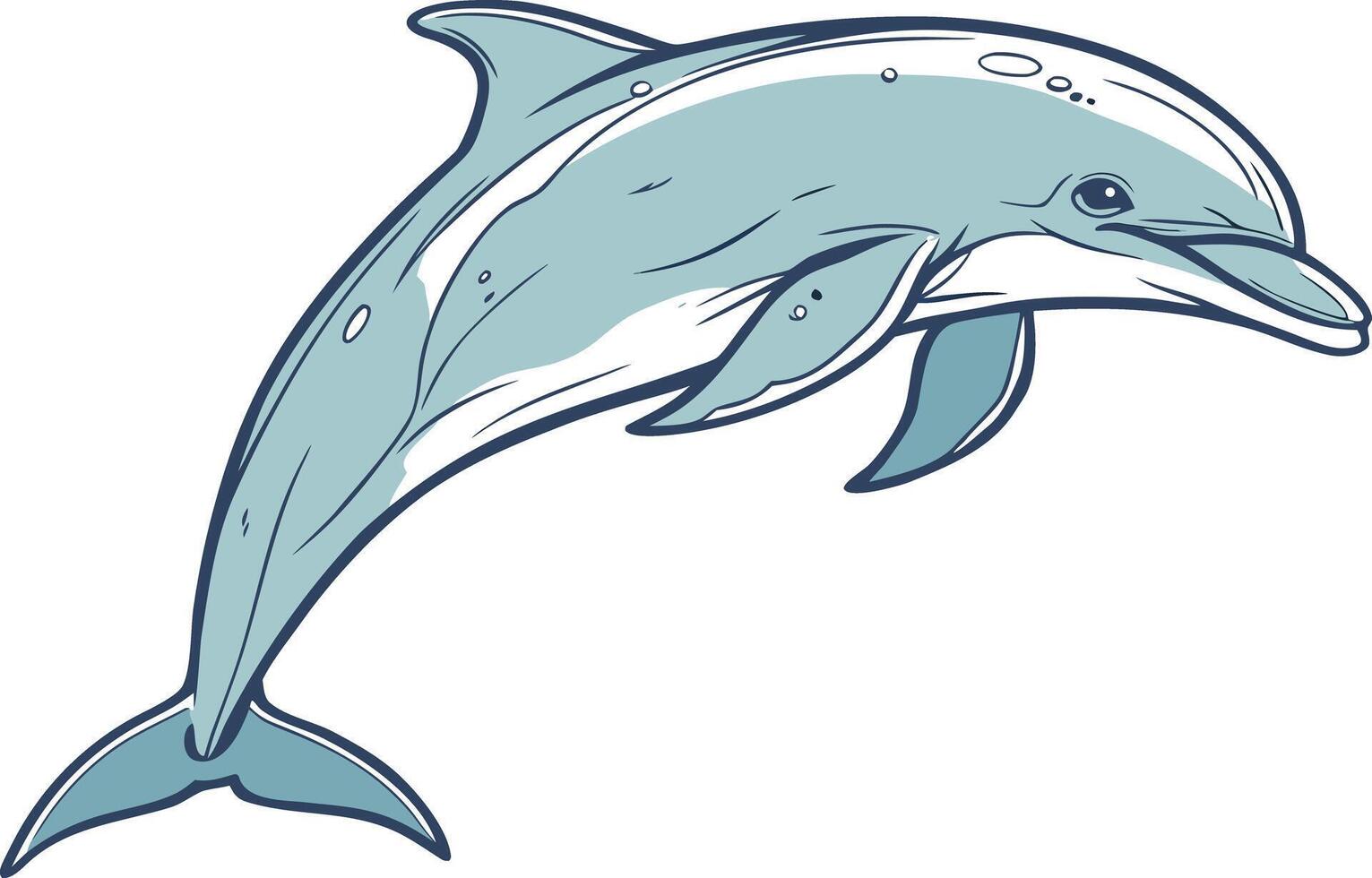 Hyper realistic dolphin design with dynamic jumping pose and realistic highlights perfect for microstock platforms vector
