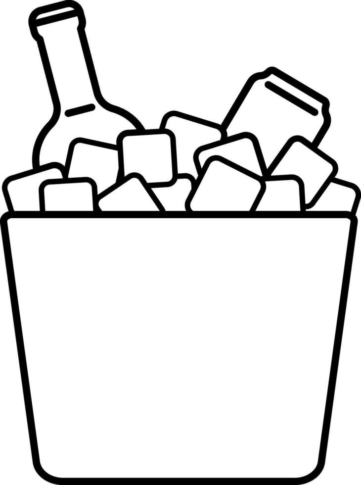 Beer or drink in Ice Bucket Icon vector