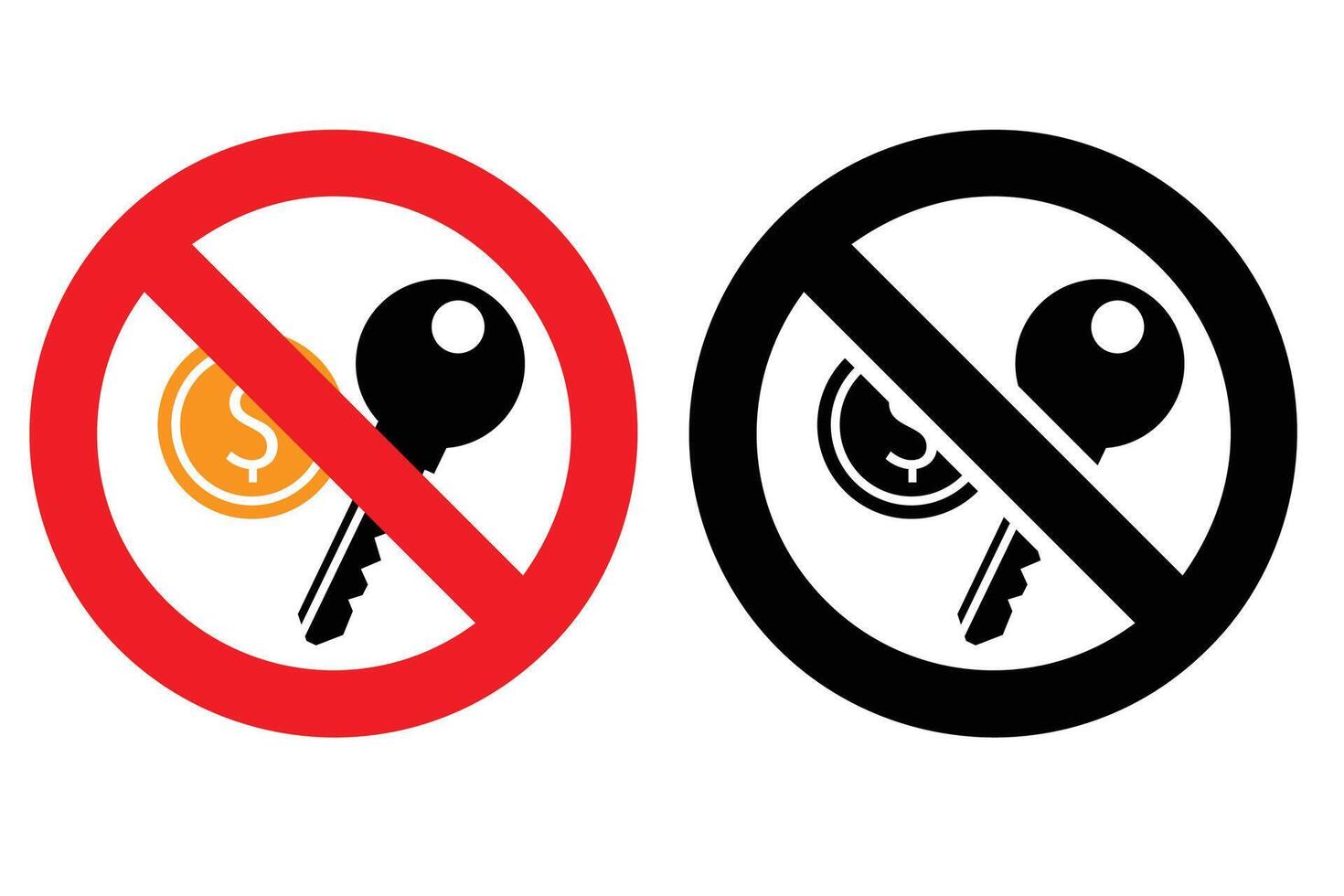 Do Not Enter with Metallic Items, Sign for MRI or Security Area vector