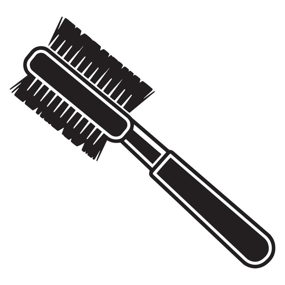 Clean and simple illustration of a double sided scrubbing brush for cleaning tasks vector