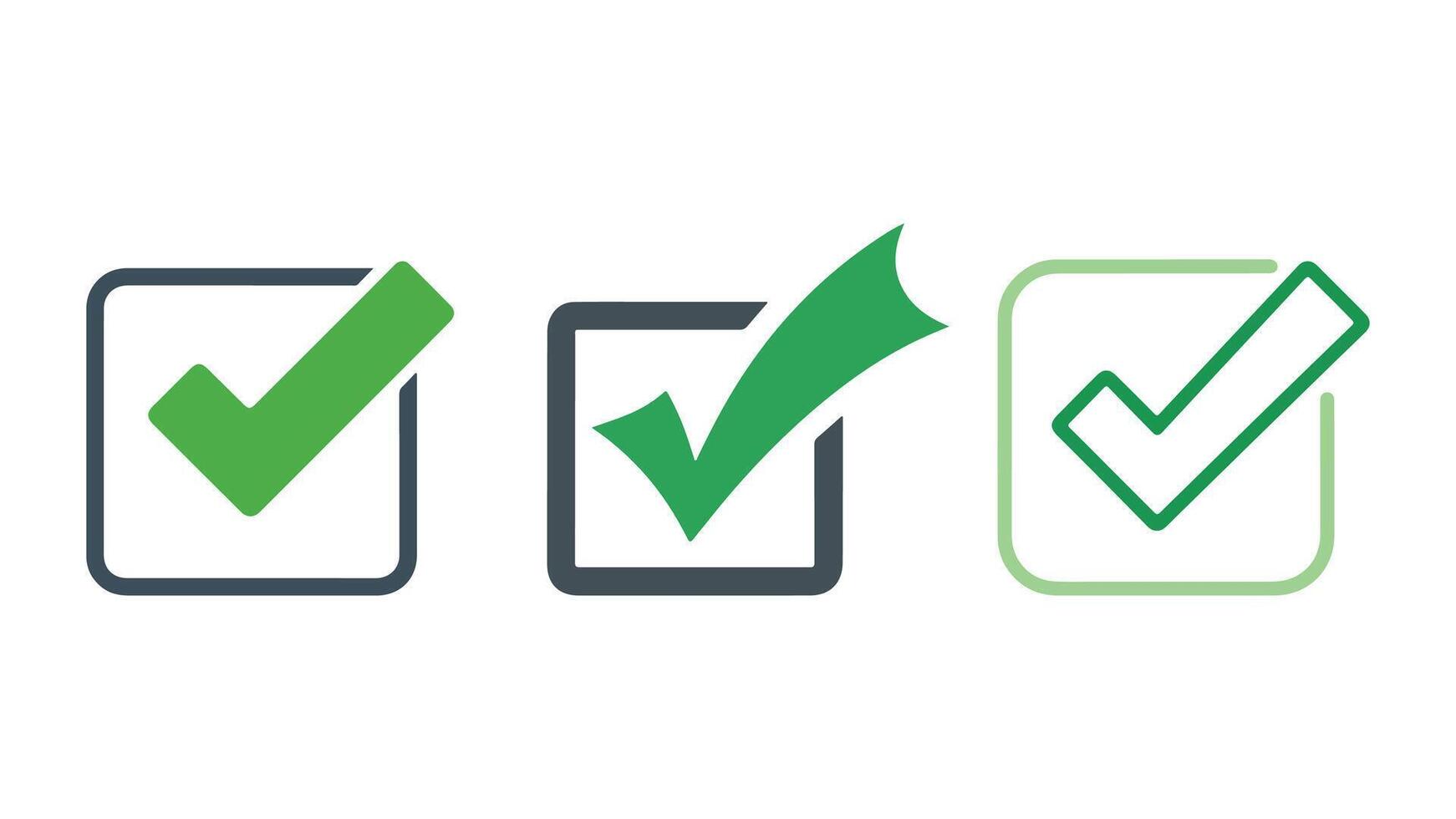 Simple check mark icon for confirmation and approval tasks vector