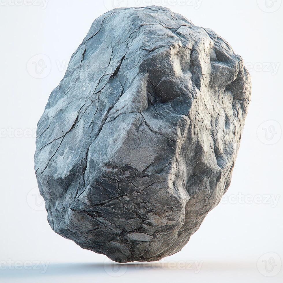 Floating rock creates a mesmerizing illusion of defying gravity in a bright setting photo
