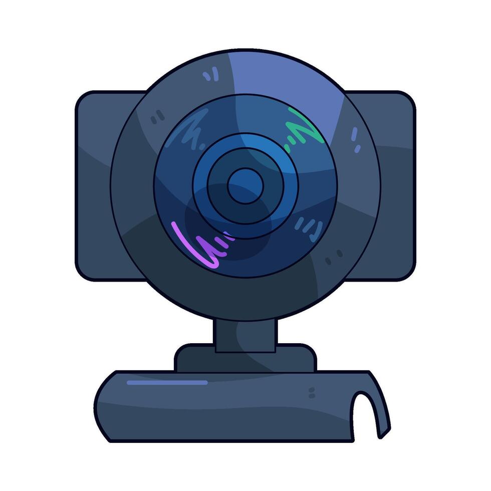 illustration of an webcam,camera,,device,computer,cam,technology,web-camera,web,communication,video-call vector