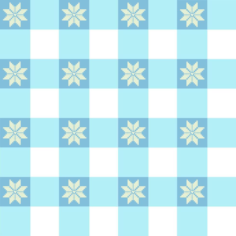 light blue squares with intricate white snowflake-like details vector