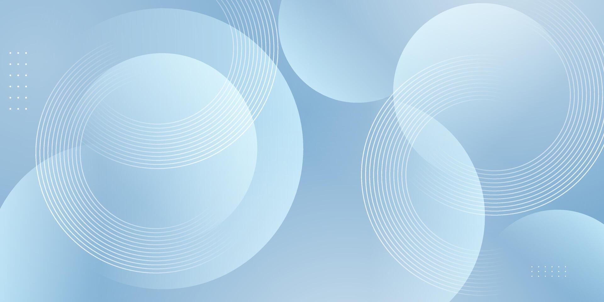 Minimalist white and light blue abstract background with overlapping circular shapes and subtle wave patterns, perfect for corporate branding, clean design templates, or technology presentations. vector