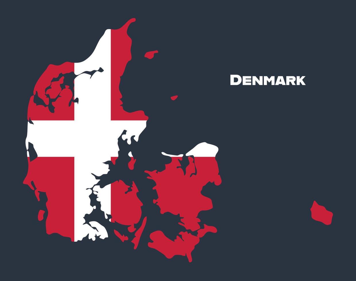 Illustration of the national flag of Denmark featuring a red background with a white Nordic cross. Suitable for patriotic, educational, and cultural design themes. vector