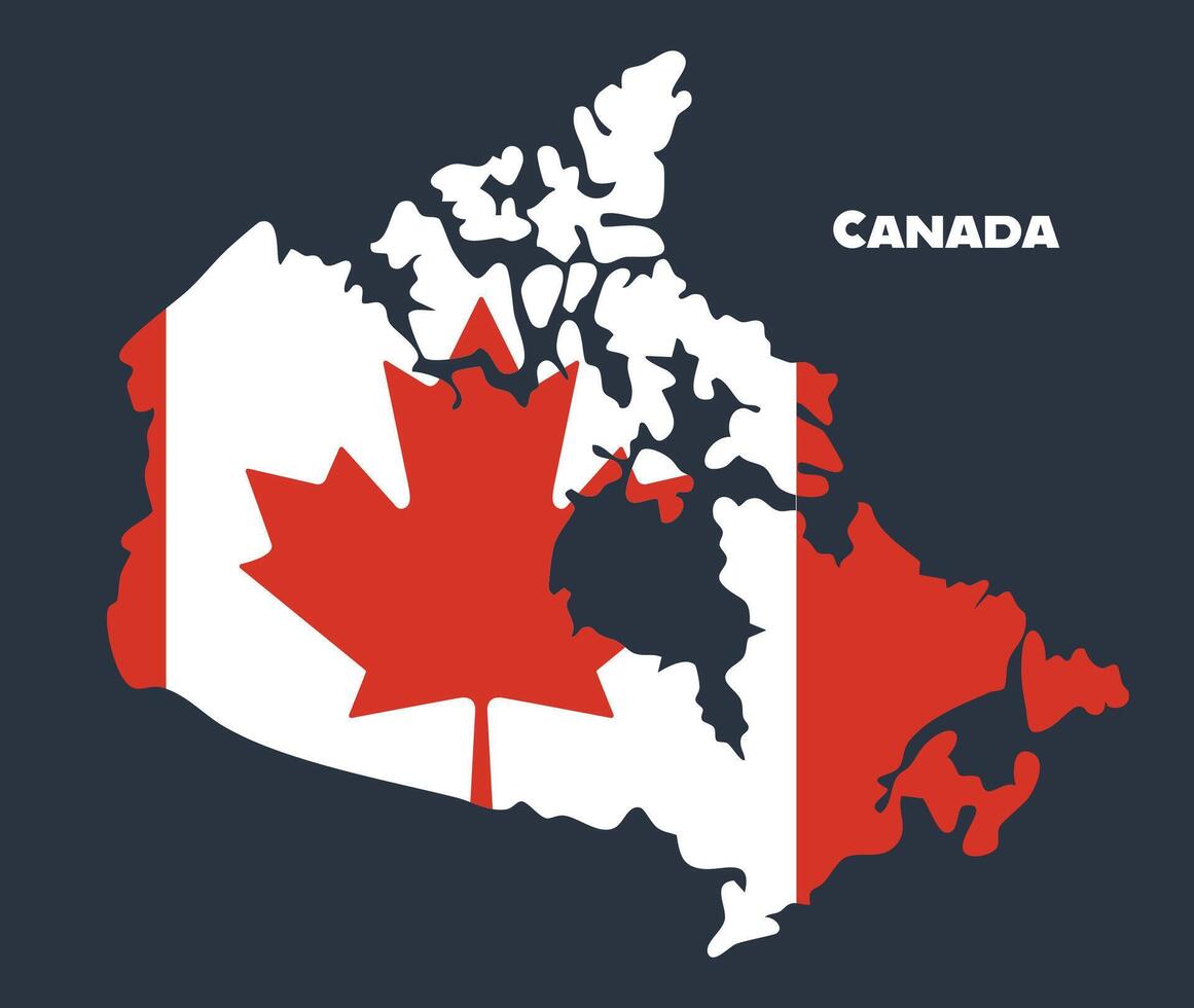 Illustration of the national flag of Canada featuring the iconic red maple leaf symbol. Ideal for patriotic, educational, cultural, or graphic design projects and themes. vector