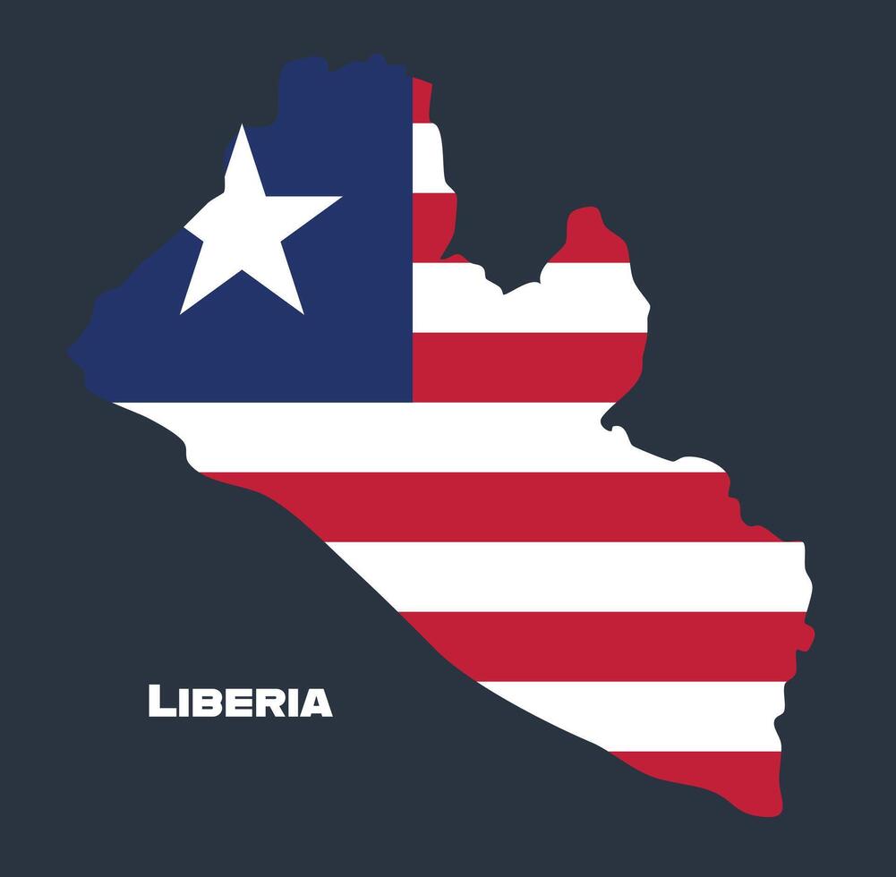 An illustration of the national flag of Liberia featuring its red, white, and blue striped design with a single star. Perfect for educational and symbolic graphic use. vector