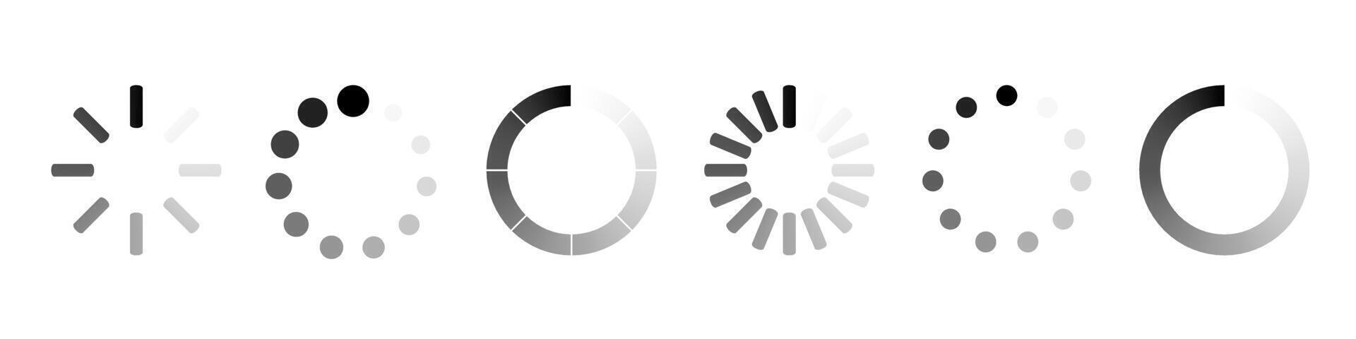 Loading icon. Load progress icon set. vector