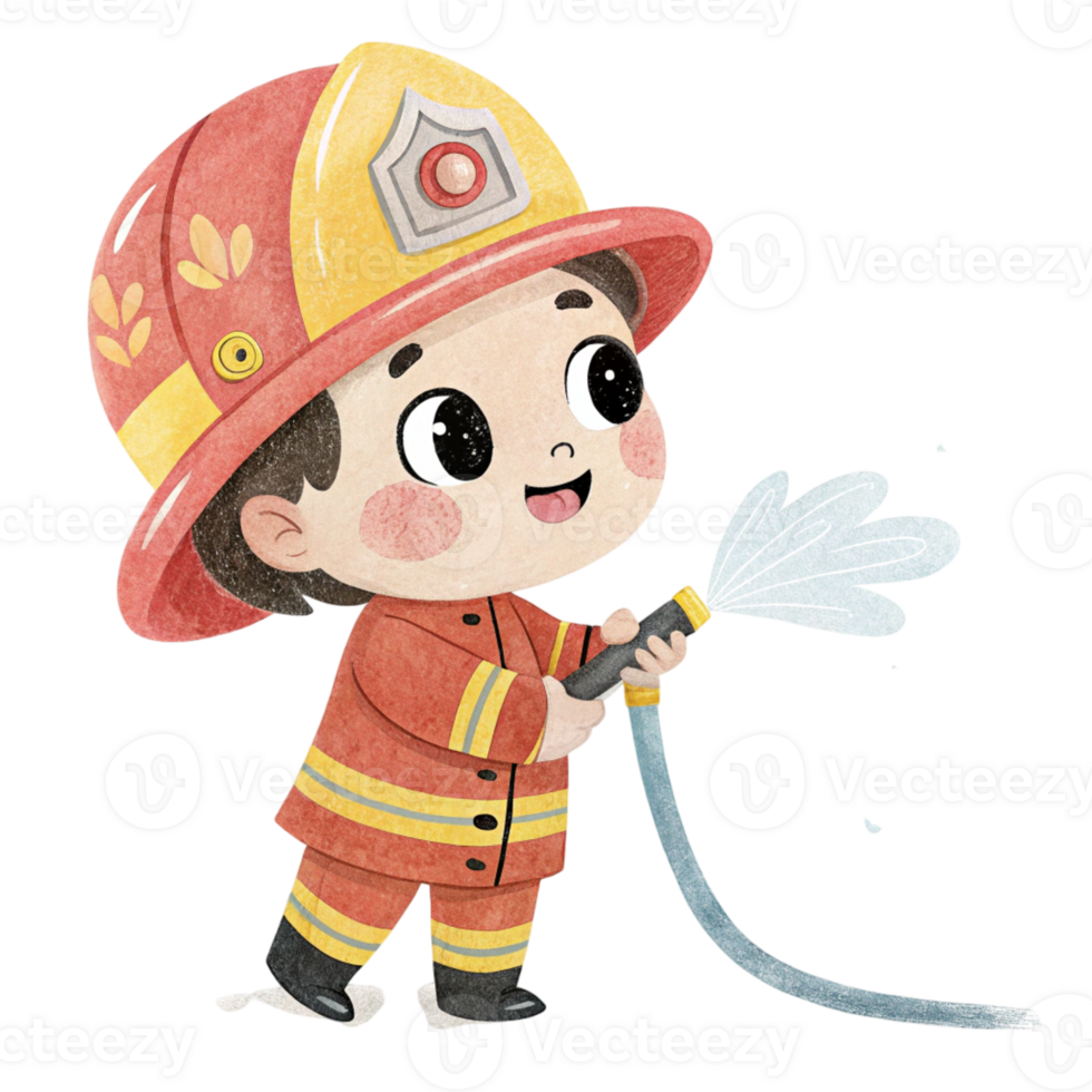 Fireman cartoon illustration png