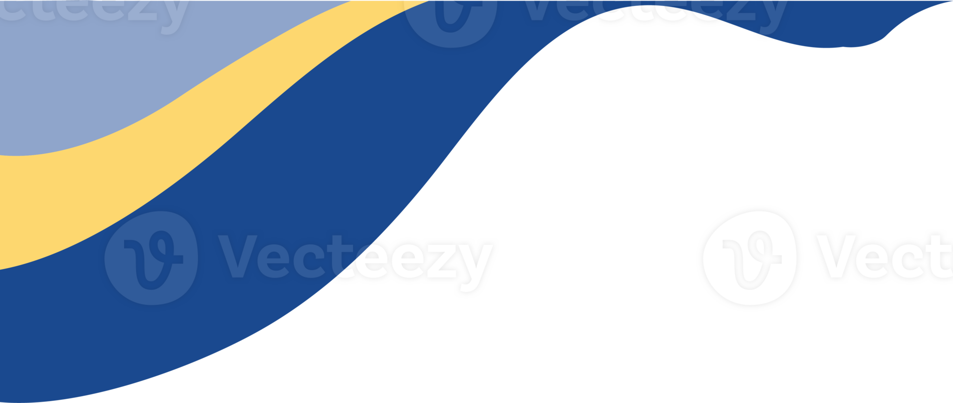 Blue Gold Soft Curve Corner Trim png