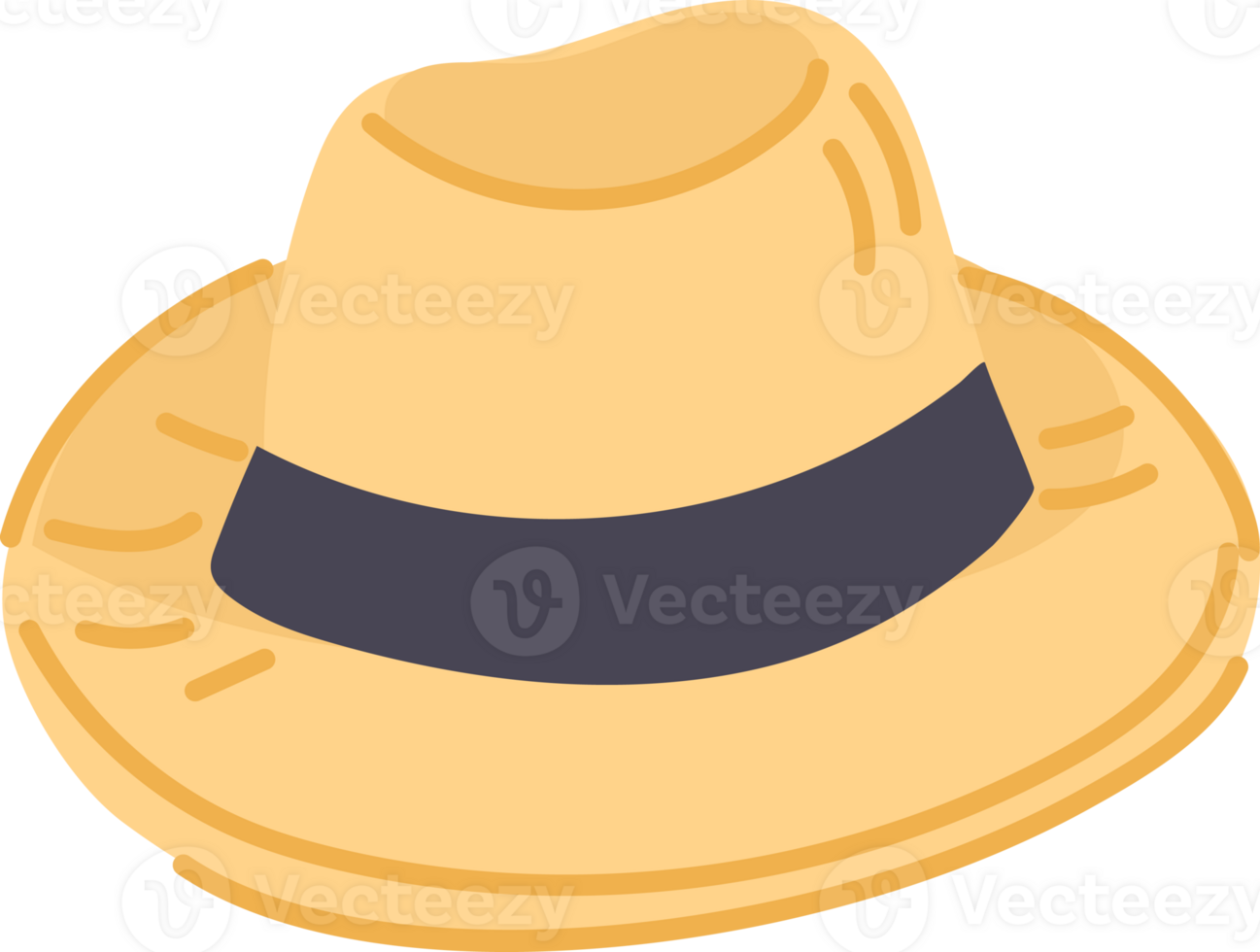 Beige Fedora Hat png