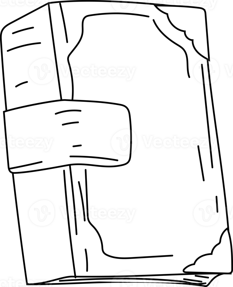 Softcover Book Closed, Classic Sketch Doodle png