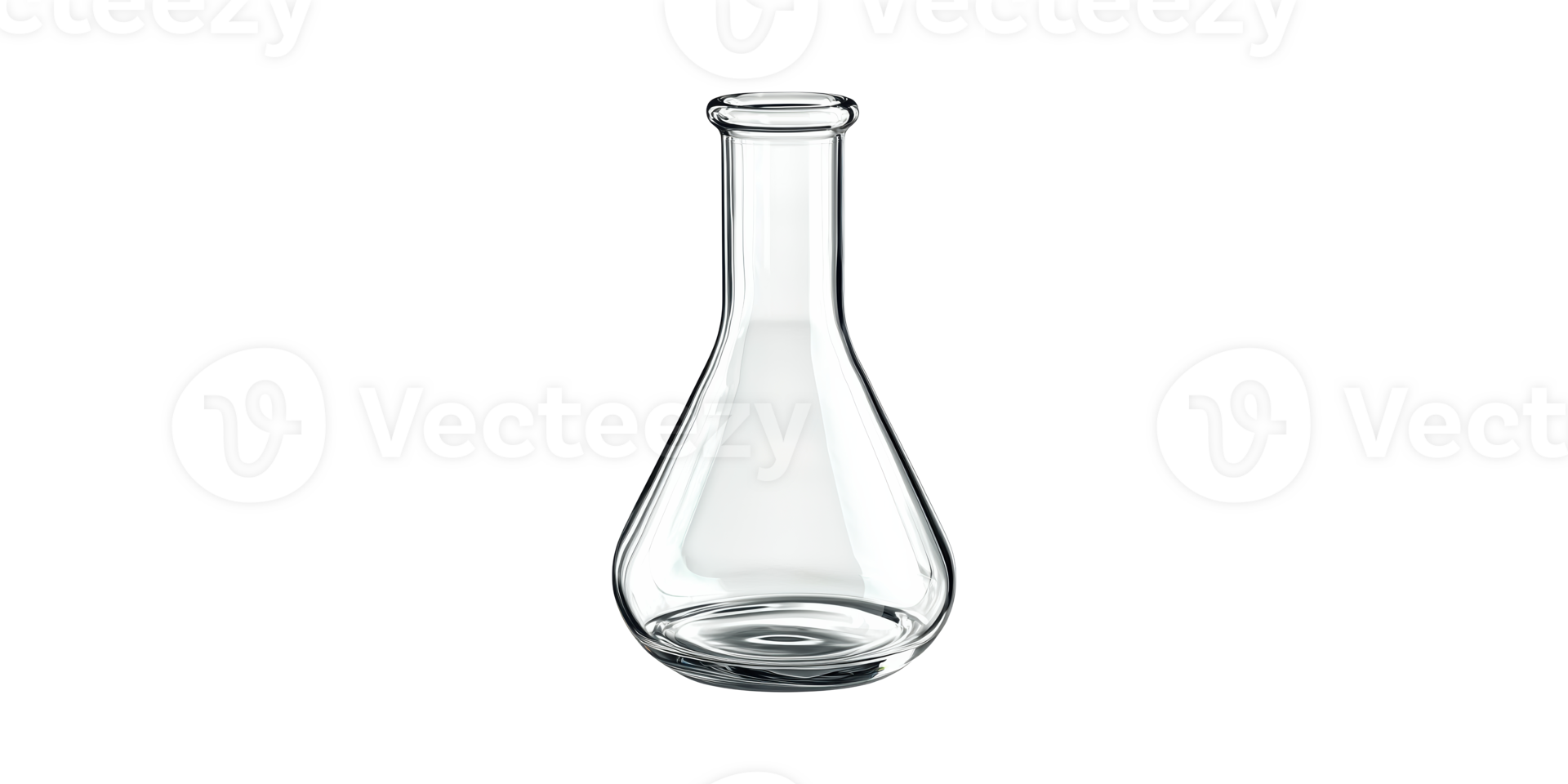 Empty Glass Flask. Laboratory Equipment For Scientific Experiments And Research Isolated On Transparent Background png