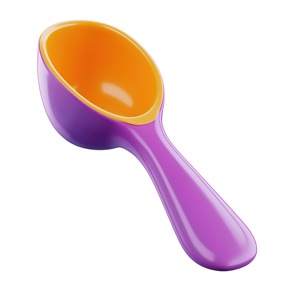 A vibrant, two-tone ice cream scoop isolated on a transparent background. png