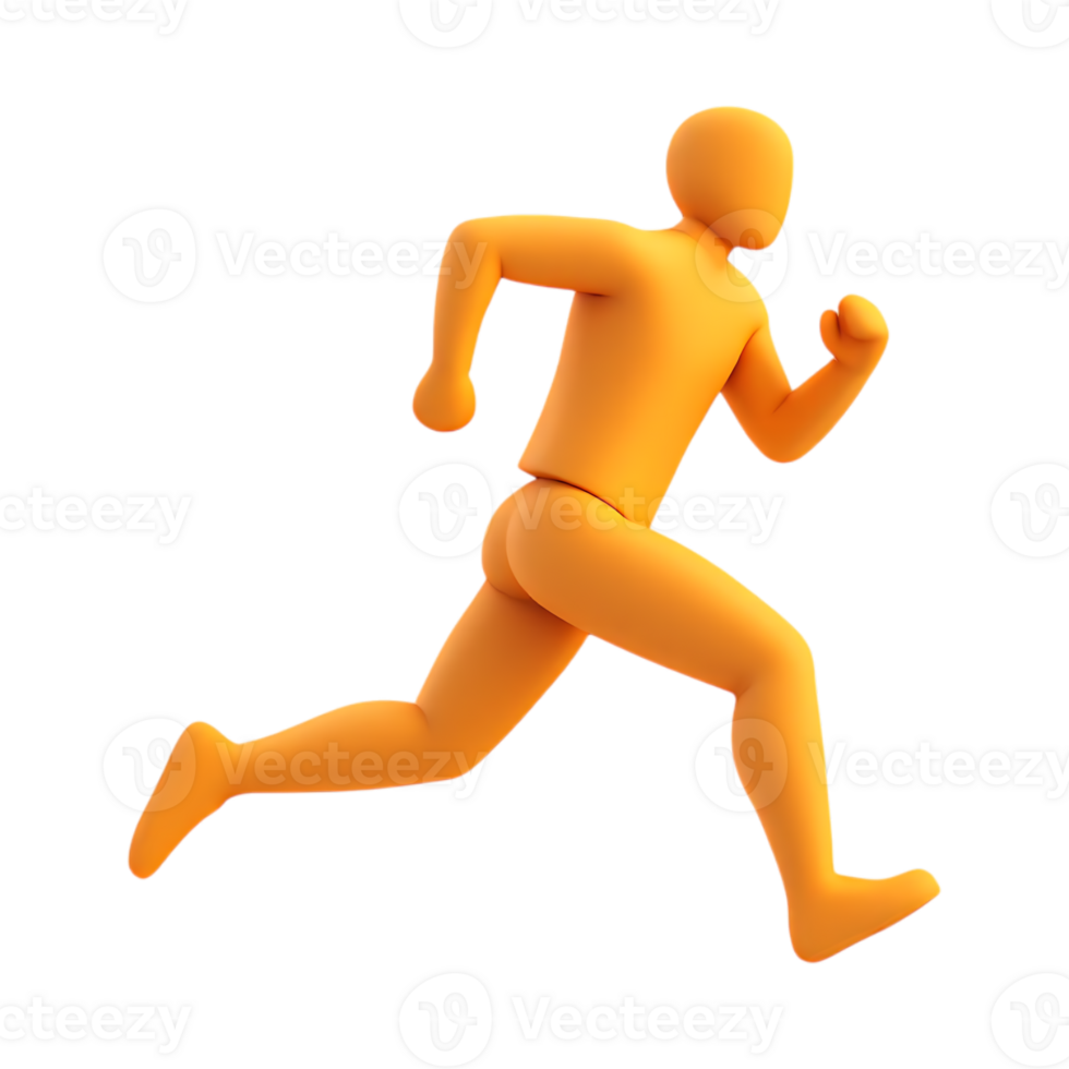 3D render of a running figure, active lifestyle concept. png