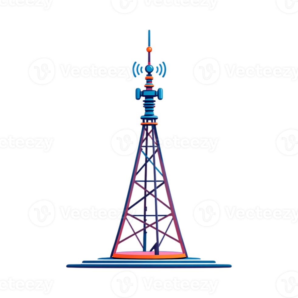 Communication tower, broadcasting signal, network technology png