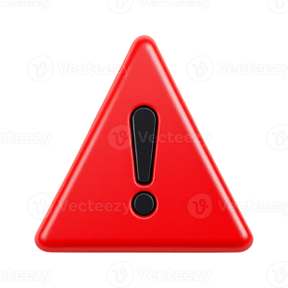 Red warning triangle with exclamation mark. png