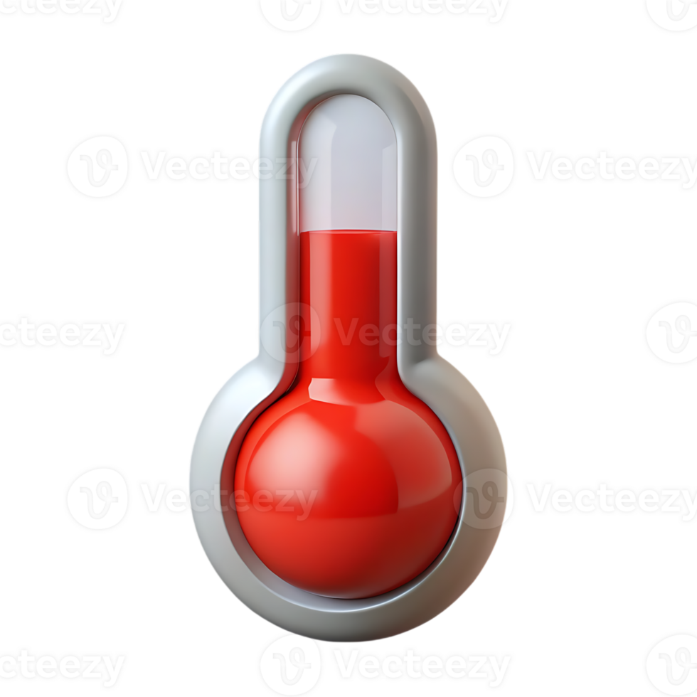 Red thermometer gauge isolated on transparent background png