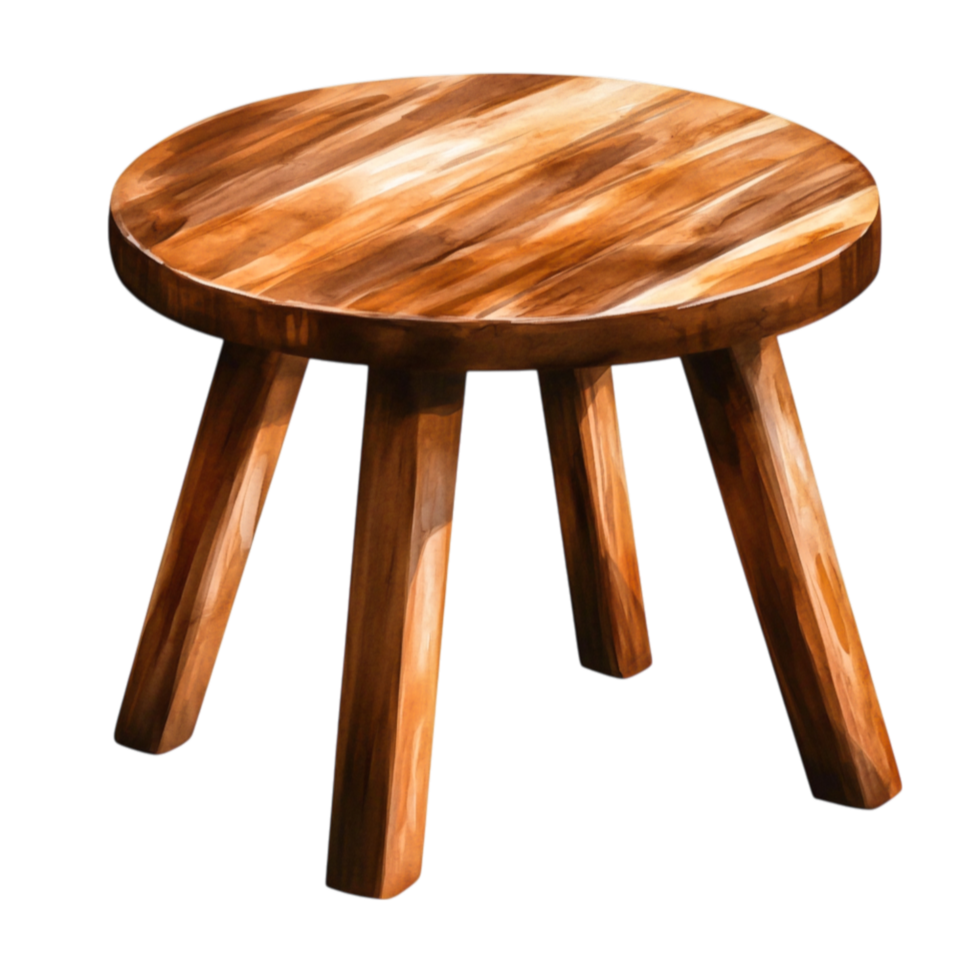 Wooden Round Table with Natural Finish and Simple Design for Modern Indoor Spaces png
