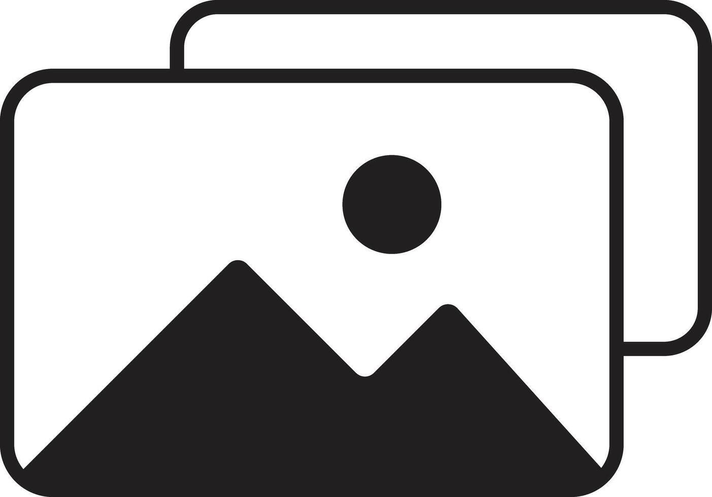 Gallery icon set. image picture symbol. Photograph button. Painting frame concept. image symbol. photo album icons. Picture signs, vector