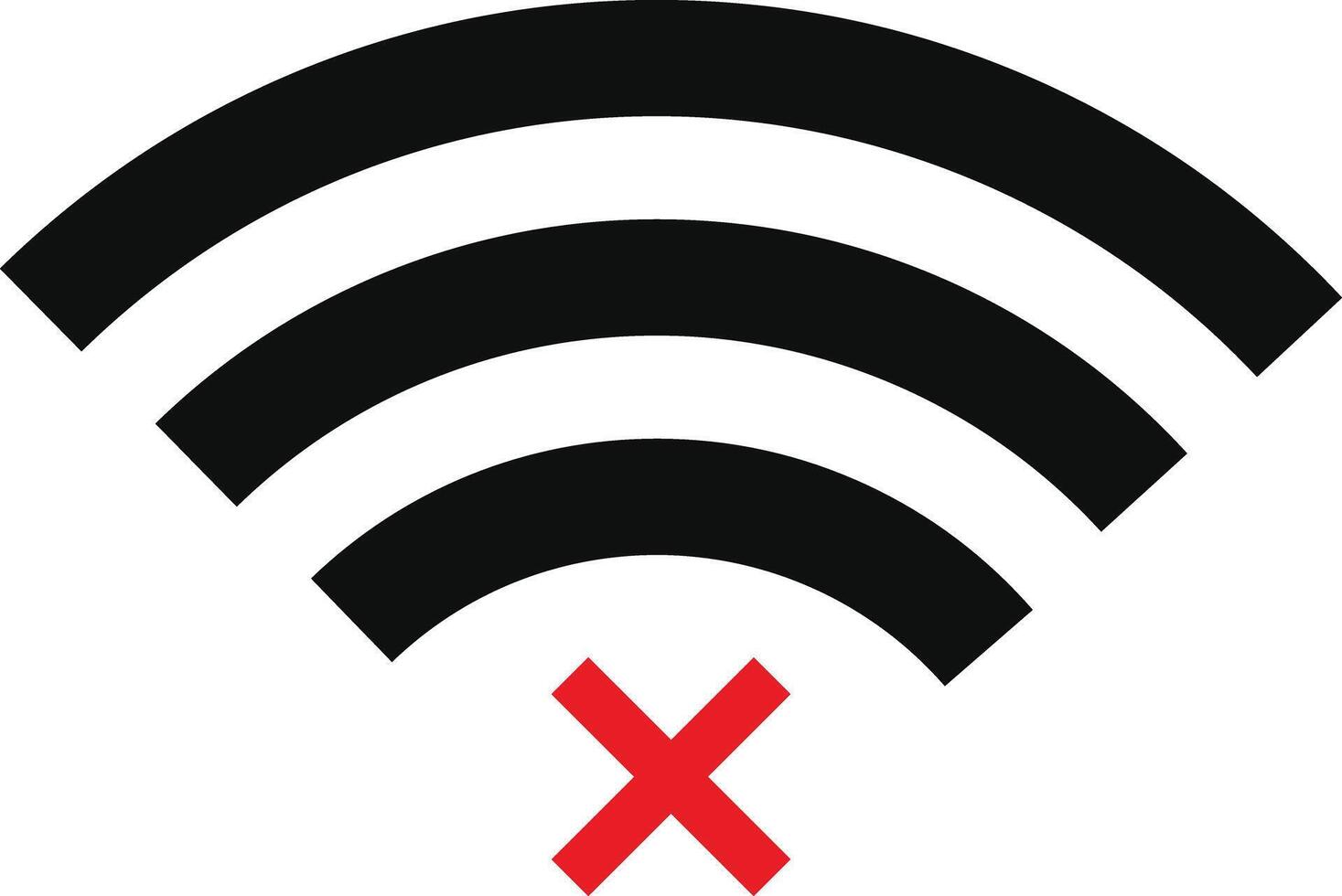 Internet Connection Icon set. network connection problem warning. Globe icon with no signal. No internet access crossed out symbol. vector