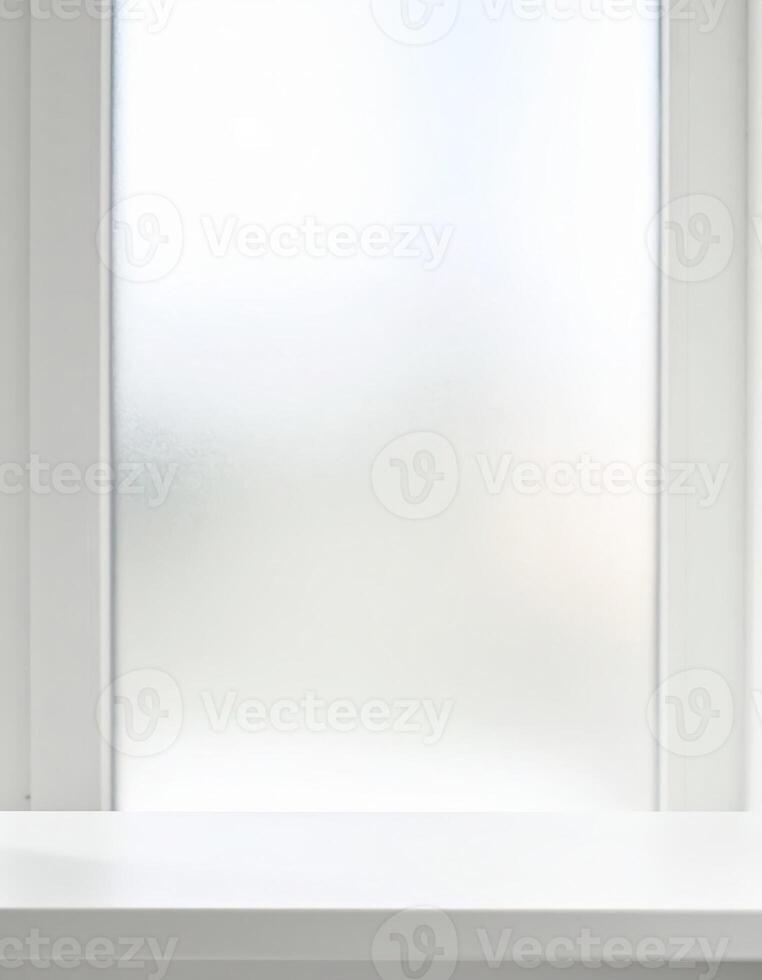 Close-up of frosted matte glass with a soft, out-of-focus backdrop photo