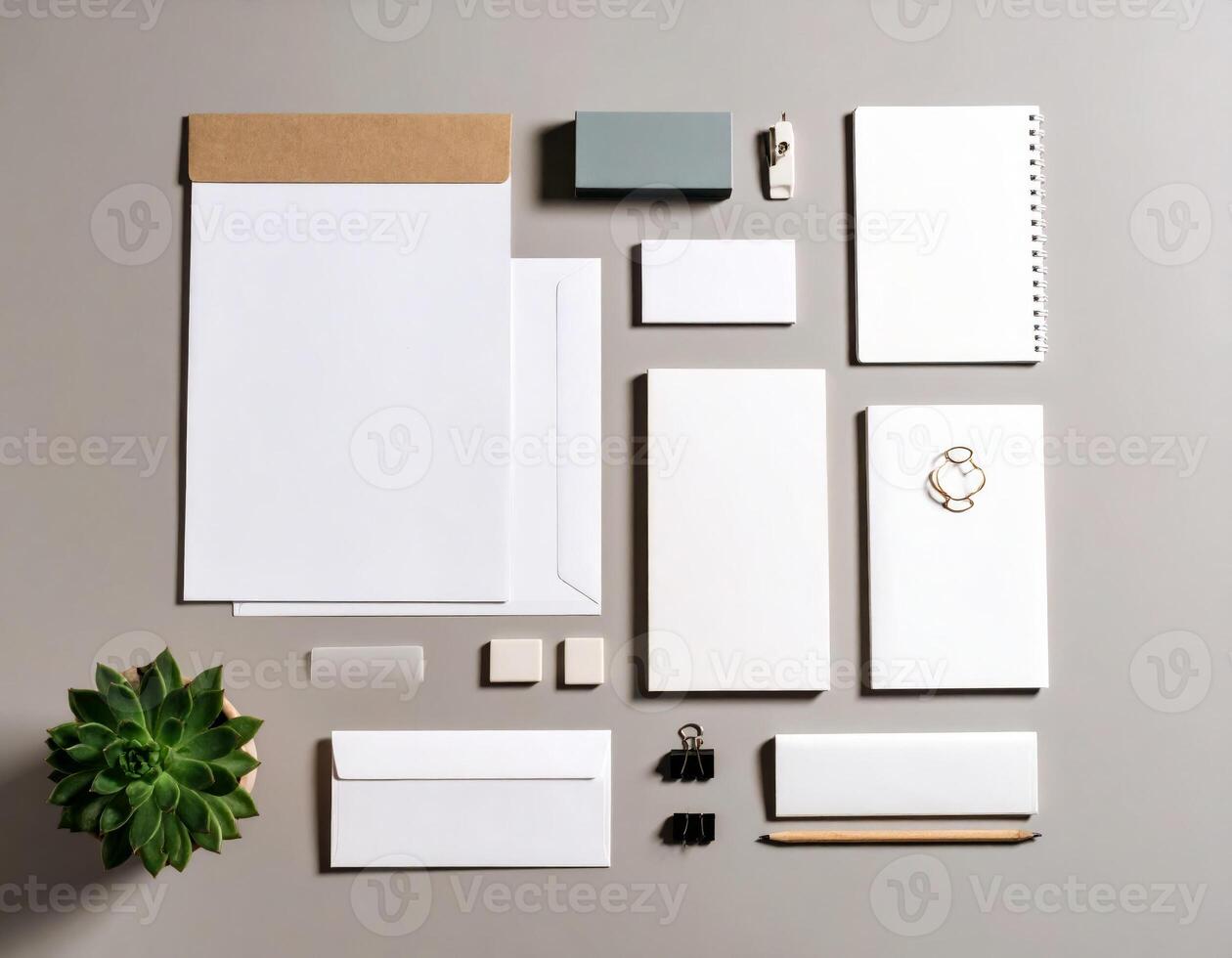 Meeting Room Presentation Mockup Template with Empty Screen photo