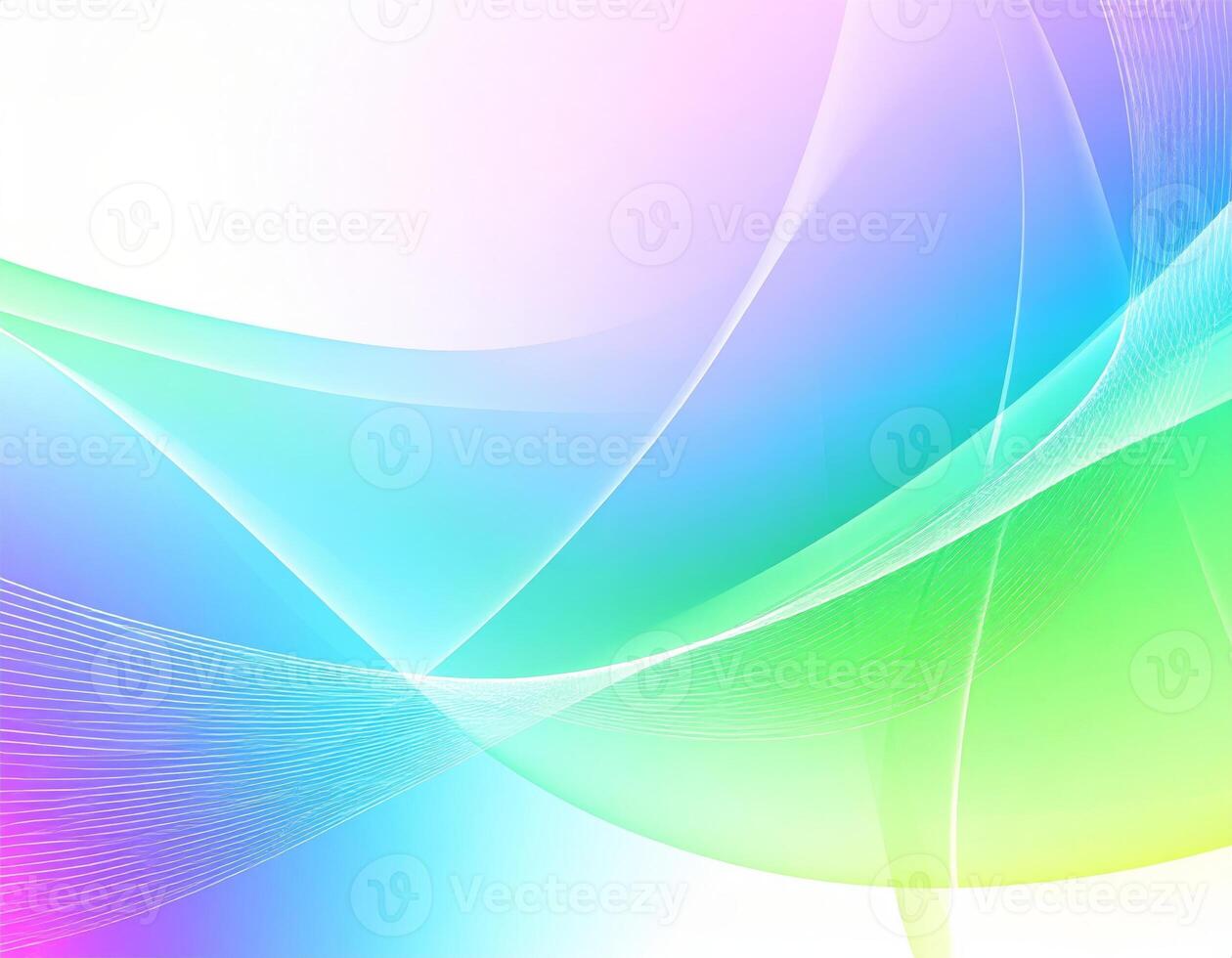 Vibrant 3D abstract background featuring colorful gradients, technological motifs, and flowing wave patterns photo