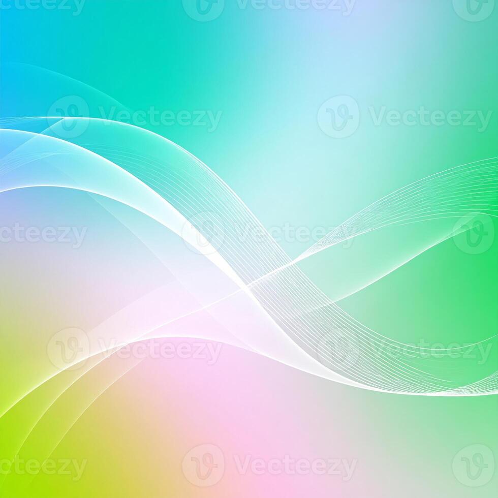 Colorful 3D abstract background featuring high-tech motifs and flowing wave patterns photo