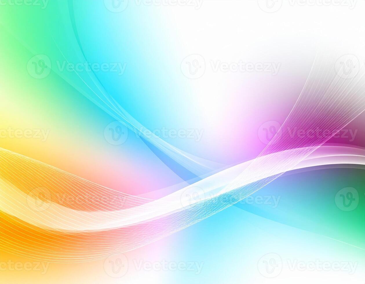 Vibrant 3D gradient backdrop with abstract tech motifs and flowing waves photo
