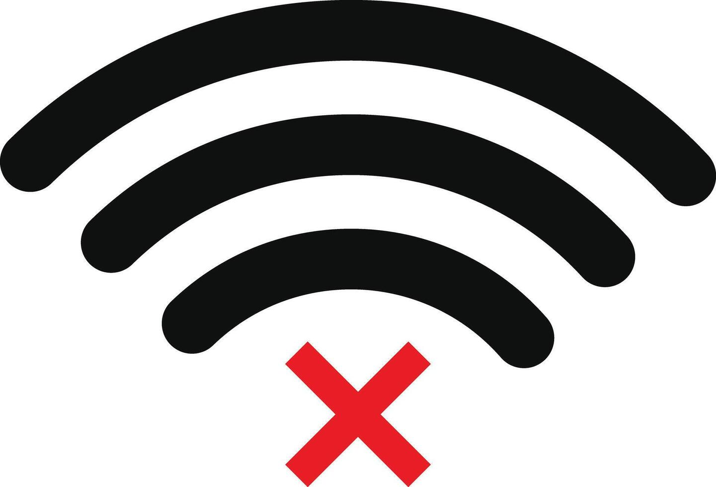 Wifi and wireless problem icons. Wifi signal icon with cross indicating no connection. Globe icon with no signal. Wifi and wireless problem icon vector
