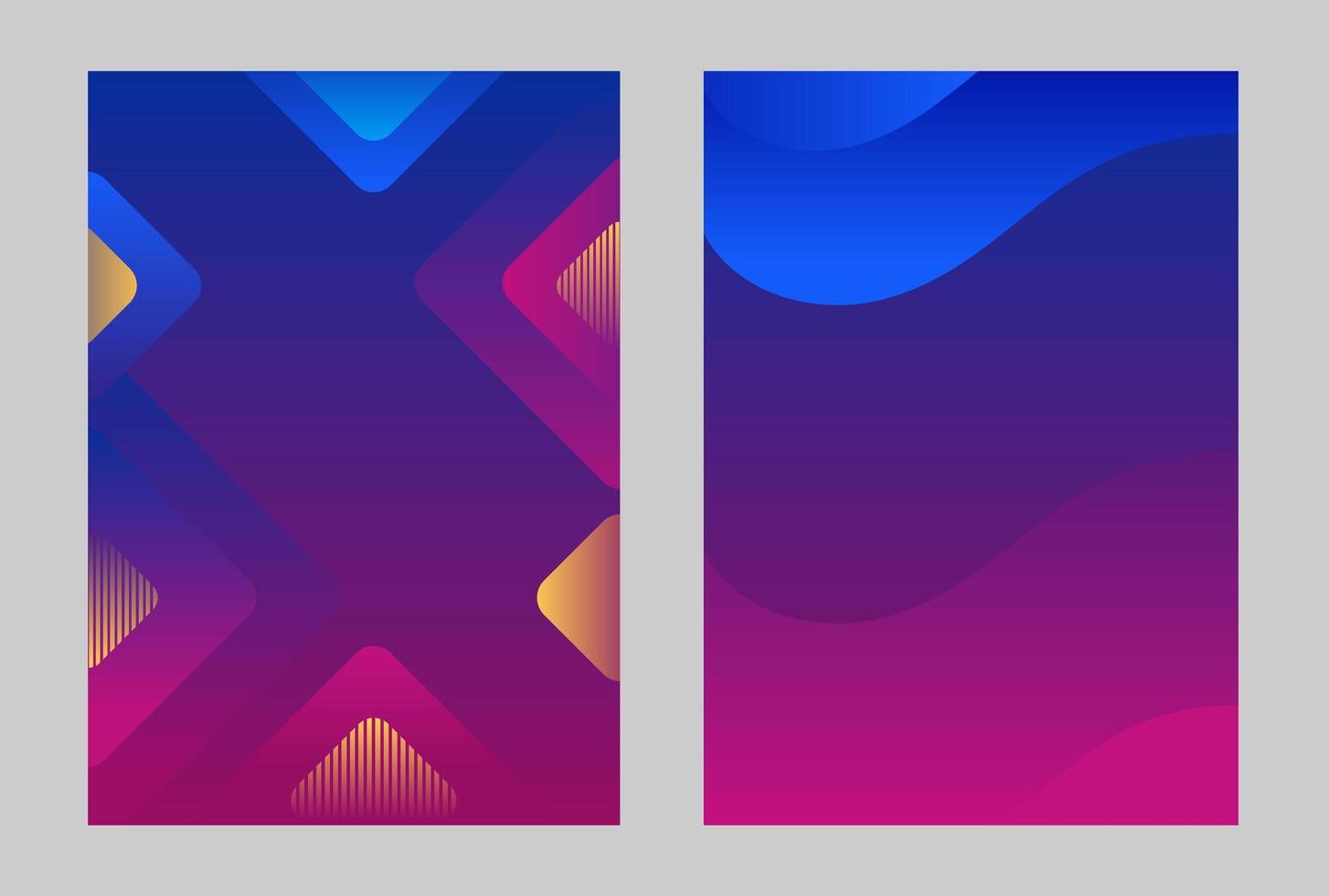 Set of abstract colorful background design for your cover, book, and more. Modern abstract background. Creative geometric background. Curvy and wavy design. Blue and pink gradient background. vector