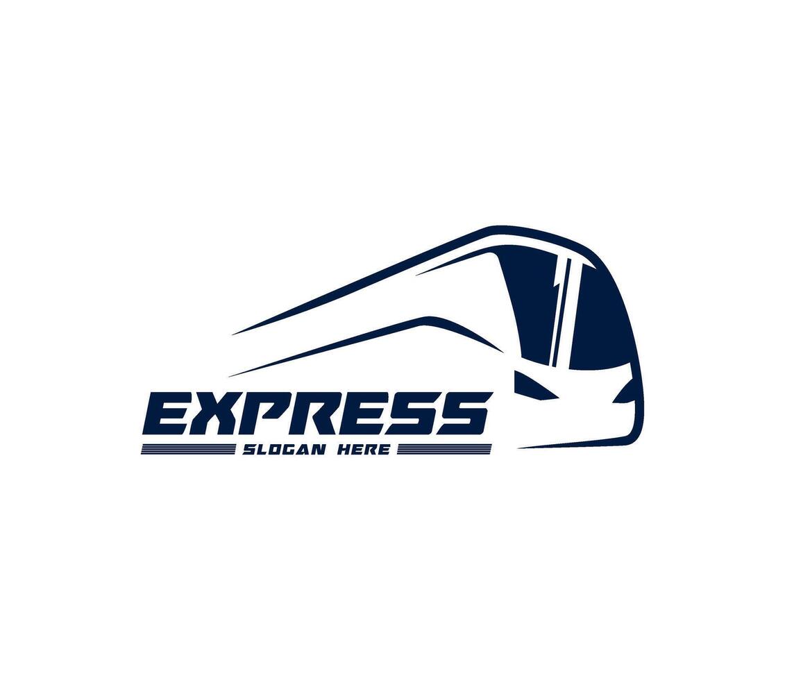 express train or bus logo with modern design elements vector
