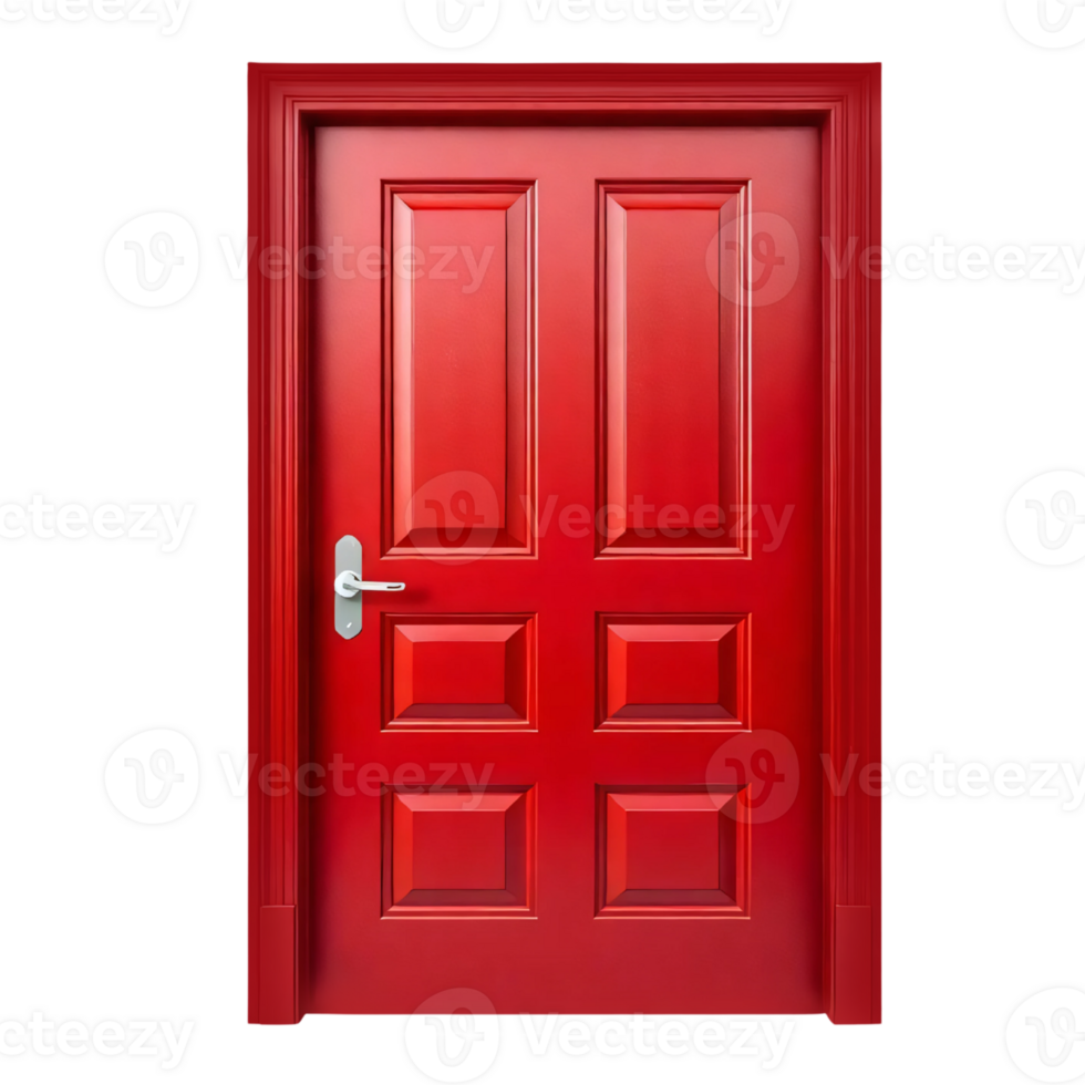 A red door with a white handle png