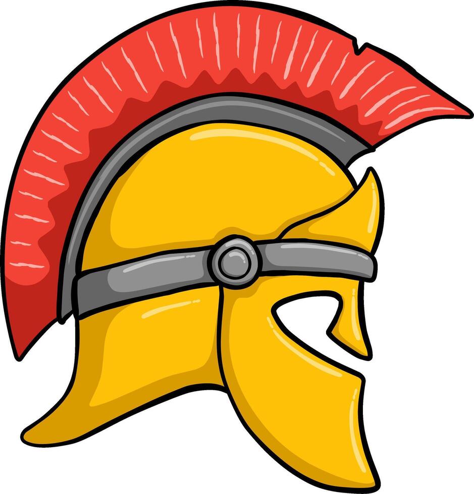 Illustration Spartan helmet greek vector