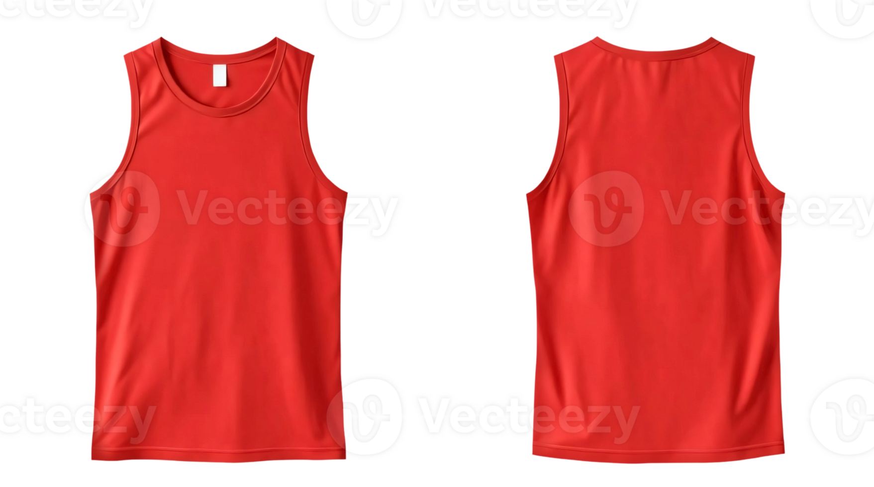 Red tank top mockup on transparent background png