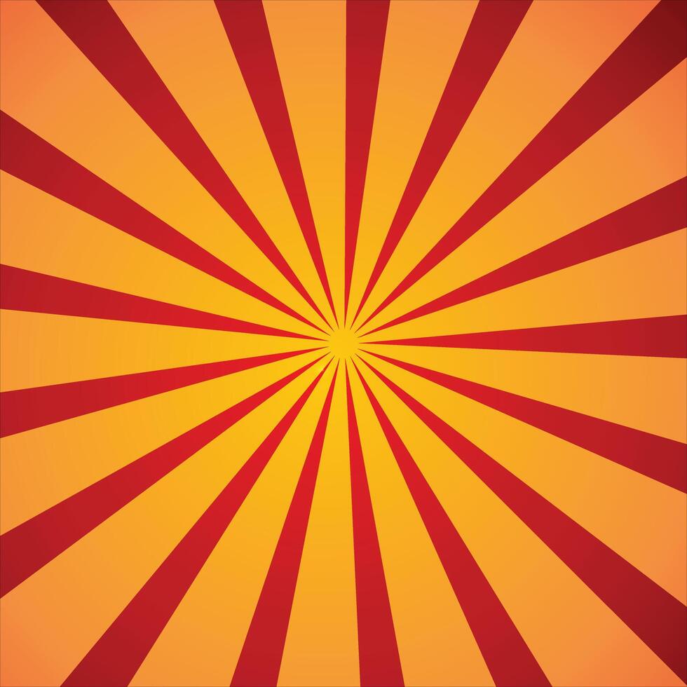 Vibrant Sunburst Pattern with Red and Orange Rays vector