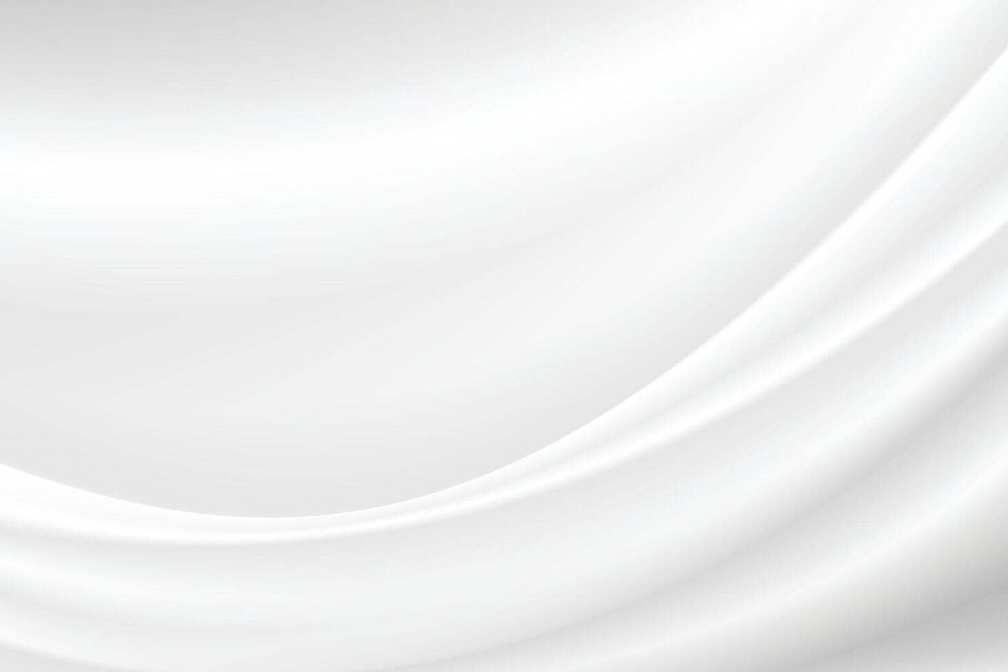 white silk cloth fabric wave overlapping with light and shadow. white and gray abstract texture background vector
