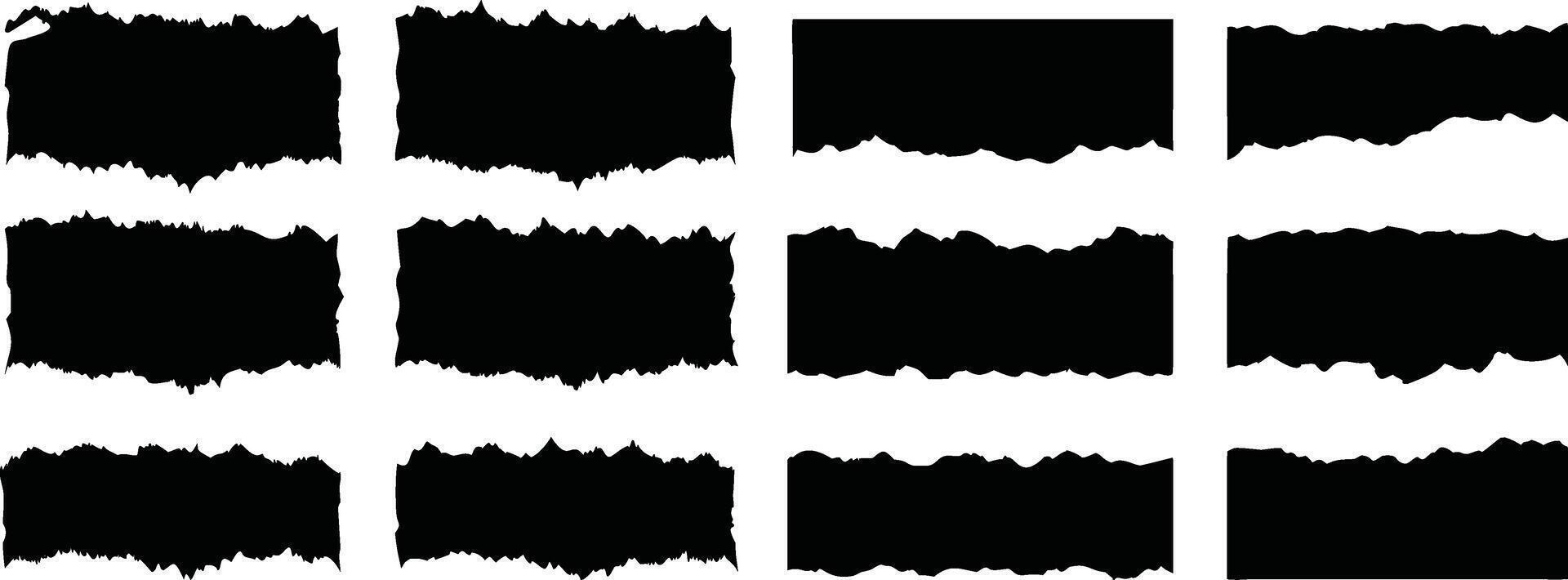 Torn Paper Edge Pack High-Resolution Scrapbooking Borders vector