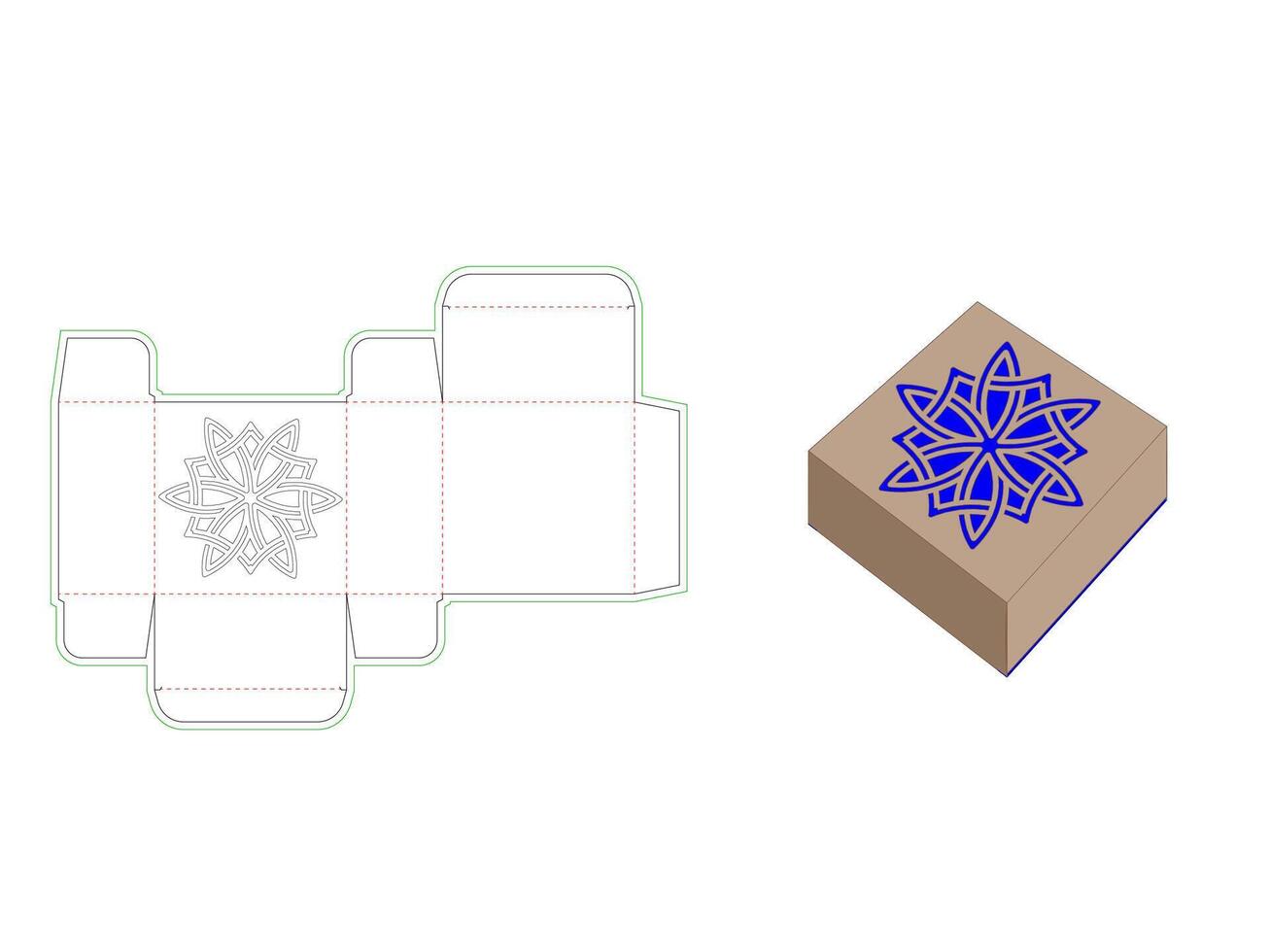 Mandala Pattern in Assortment Soap Box Dieline Template vector