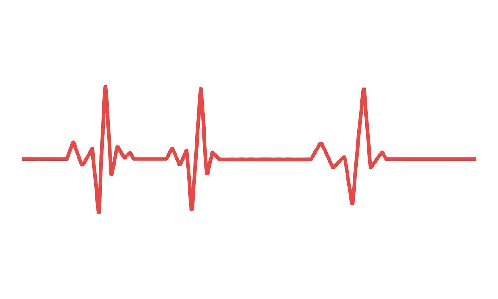 Heartbeat Red Line on Transparent Background, Healthcare Element vector