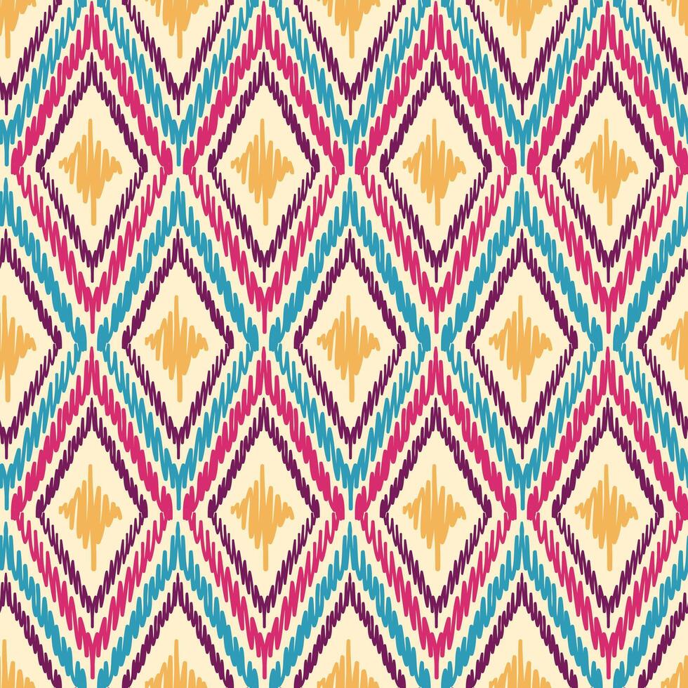 Tribal seamless pattern. Geometric hand drawn background. Can be used in fabric design for making of clothes, accessories, creating decorative paper. vector