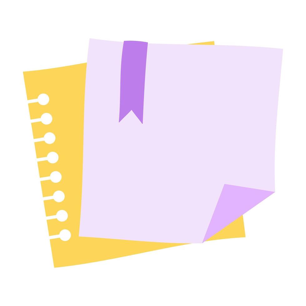 Torn paper notes with rough edges scattered on a clean surface. Textured, layered scraps create an artistic, minimalist composition. vector